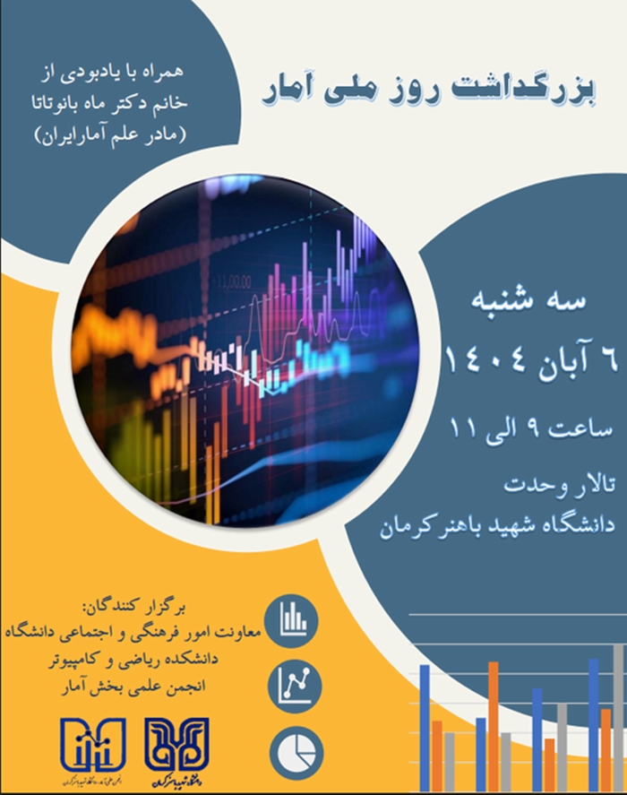 بزرگداشت روز ملی آمار؛  همراه با یادبودی از خانم دکتر ماه بانو تاتا ( مادر علم آمار ایران )